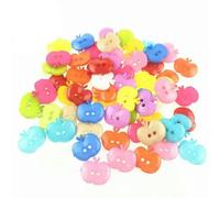 Lot de 100 boutons en résine de 13 mm, couleurs mélangées, pour couture ou scrapbooking, accessoires vestimentaires (par défaut)