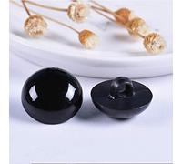 Lot de 100 boutons ronds à coudre en plastique noir avec œil de sécurité bombé, pour loisirs créatifs, loisirs créatifs, petite taille, diamètre : 5 mm