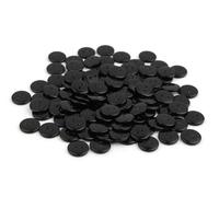Lot de 100 boutons ronds en résine de qualité supérieure - Noir - 10 mm - 2 trous - À coudre et à coudre - Boutons de bricolage - En résine noire