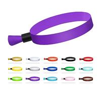 Lot de 100 bracelets d'événement en tissu, bracelets jetables pour événements, bracelets colorés événements, pour concert léger, entrée de club, bracelet de fête (couleur : violet1)