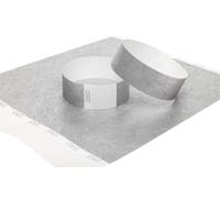 Lot de 100 bracelets en Tyvek étanches et résistants aux déchirures pour fêtes, événements, festivals, gestion de foule - 25 mm (argent)