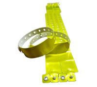 Lot de 100 bracelets en vinyle à large face (jaune)