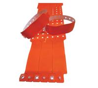 Lot de 100 bracelets en vinyle à large face (orange)