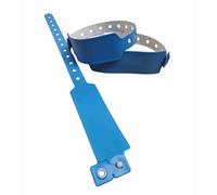 Lot de 100 bracelets larges en vinyle (bleu)