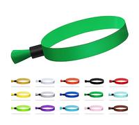 Lot de 100 bracelets légers en tissu pour événements, concert et entrée en club (vert)