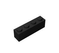 Lot de 100 briques classiques 1 x 4, compatibles avec Lego, couleurs : noir