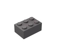 Lot de 100 briques classiques en vrac 2 x 3, 100 pièces de 2 x 3, compatibles avec les pièces et pièces Lego 3002, ensemble de jeu créatif - Compatible avec les grandes marques (110 pièces) (gris