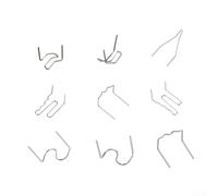 Lot de 100 broches de soudure pré-découpées en acier inoxydable pour kit de réparation en plastique compatible avec les outils de soudage de pare-chocs de voiture 0,6 mm et 0,8 mm (F)