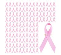 Lot de 100 broches en forme de ruban de sensibilisation au bien-être public pour femmes et filles