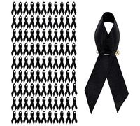 Lot de 100 broches en ruban de sensibilisation au cancer du sein pour soins de santé et bien-être public, taille unique, Comme décrit