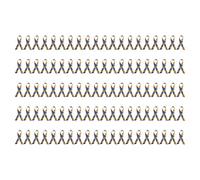 Lot de 100 broches ruban de sensibilisation à l'autisme en satin de polyester - Accessoire pour la charité et la cause sociale