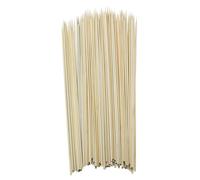 Lot de 100 brochettes pour feu de camp en bois naturel - 100 cm x Ø 6 mm - Brochettes en bois pour barbecue, brasero, cheminée, festival, camping