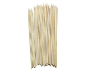 Lot de 100 brochettes pour feu de camp en bois naturel - 100 cm x Ø 6 mm - Brochettes en bois pour barbecue, brasero, cheminée, festival, camping