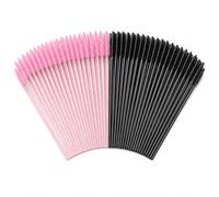 Lot de 100 brosses à cils jetables, applicateurs de mascara, pinceaux jetables pour extensions de cils, outils de maquillage professionnels, cristal et noir