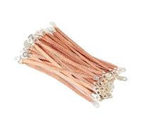 Lot de 100 câbles de mise à la terre pour pont, sangles de pont tressées en cuivre flexibles, 2,5-6 mm², 5-100 pièces, 200-300 mm, pour jonction électrique de plateaux de câbles (longueur 200 mm, 100