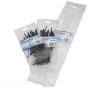 Lot de 100 câbles noirs 3.6140 résistants et durables, parfaits pour organiser les câbles et les matériaux dans les projets et le bricolage.