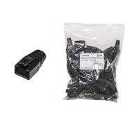 Lot de 100 Cache-connecteurs 8 mm pour Plug RJ45 8 pôles câble Cat 5E-6-7 Noir