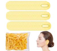 Lot de 100 cache-oreilles de douche, protecteurs d'oreilles imperméables, pour teinture des cheveux, douche, bain, salon de coiffure, jaune