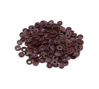 Lot de 100 cache-vis noirs à charnière pour têtes de vis M5 - Capuchons dissimulés en plastique résistant aux rayures - Utilisation en intérieur et en extérieur (doré moka)