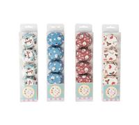 Lot de 100 caissettes à cupcakes de Noël avec motif imprimé Père Noël