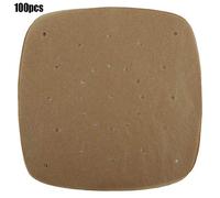 Lot de 100 caissettes en papier pour cuiseur vapeur, pour friteuse à air, antiadhésives, résistantes à la chaleur, sans BPA, pour cuiseurs vapeur et friteuses à air, 19 x 19 cm, (Couleur d'origine)