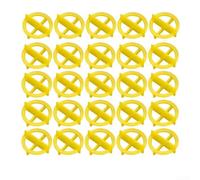 Lot de 100 cales de nivellement en plastique pour carrelage - Pour une régulation efficace des écarts sur les murs et les sols - Diagonales - Jaune - 1,5 mm