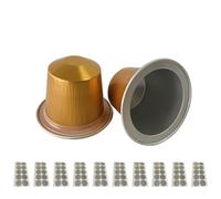 Lot de 100 capsules de café vides en aluminium avec couvercle