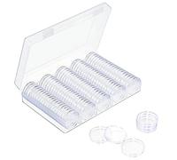 Lot de 100 Capsules pour pièces avec Inserts en Mousse pour pièces de 18-21-25-27 mm | Boîte de Rangement
