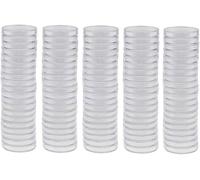 Lot de 100 capsules pour pièces de monnaie rondes transparentes (37 mm)