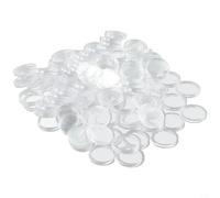 Lot de 100 capsules rondes transparentes pour pièces de monnaie de 21 mm
