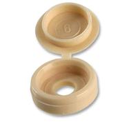 Lot de 100 capuchons à tête de vis rabattable en plastique pour 6 G à 8 G (beige)