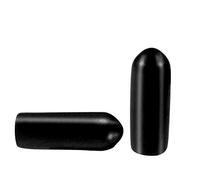 Lot de 100 capuchons de protection pour filetage de vis, diamètre intérieur de 4 mm en caoutchouc PVC, capuchons en plastique pour filetage, noir