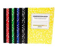 Lot de 100 carnets de composition - School Supply Boxes - 5 carnets d'écriture à lignes larges - 1 noir, 1 rouge, 1 vert, 1 bleu et 1 jaune (lignes larges)