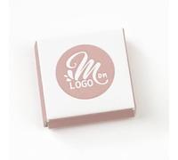Lot de 100 Carrés de chocolat lait individuel personnalisé avec votre logo et message - cadeau noel entreprise client collaborateur (Rose)