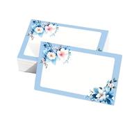 Lot de 100 cartes de notes florales 8,9 x 5,3 cm non lignées pour messages, emballage cadeau, carte d'invitation avec fleurs