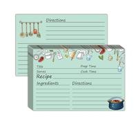 Lot de 100 cartes de recettes double face - 10,2 x 15,2 cm - Cartes vierges en papier cartonné pour enregistrer des recettes, fête prénuptiale, préparation de banquet comme cadeau ou créer un