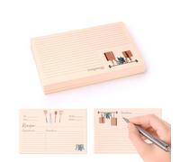 Lot de 100 cartes de recettes vierges double face de 10,2 x 15,2 cm, cartes de recettes pour la maison pour enregistrer des conseils, agendas de cuisine, préparation de banquet de fête prénuptiale