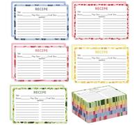 Lot de 100 cartes de recettes vierges double face de 10,2 x 15,2 cm pour restaurants, cafés, dîners, cuisine, organisation de la cuisine