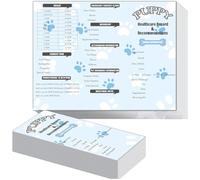 Lot de 100 cartes de vaccination pour chiot - Grand carnet de santé canin - 21,6 x 27,9 cm - Carnet de santé canin pour fournitures pour animaux domestiques à la maison