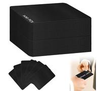 Lot de 100 cartes de visite en métal gravées, en aluminium, cartes de visite, vierges en aluminium, gravées au laser, mates, pour les clients de bureau, cartes cadeaux DIY (noir)