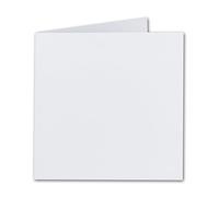 Lot de 100 cartes pliables, carrées, 15 x 15 cm, blanches brillantes, indéformables, adaptées à l'imprimante, pour cartes de vœux, invitations et plus encore