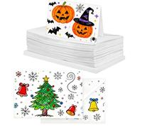 Lot de 100 cartes vierges à l'aquarelle - 300 g - 12,7 x 17,8 cm - Avec enveloppes pour festival, mariage, remise de diplôme, remerciements, invitations