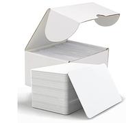 Lot de 100 cartes vierges en PVC de qualité supérieure - Pour imprimantes de cartes d'identité zébrées - Compatible avec toutes les imprimantes de cartes en plastique (taille de carte de crédit)