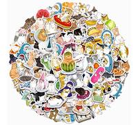 Lot de 100 chat d'encre autocollants en vinyle mignons pour bouteille d'eau, ordinateur portable, téléphone, bagages, autocollants de planche à roulettes pour adultes adolescents filles enfants