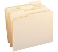Lot De 100 Chemises De Classement Format Lettre, Onglets Coupés Au Tiers, Positions Assorties, Papier Durable 11 Points, Fabriqué Aux États-Unis