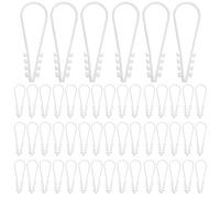 Lot de 100 Cheville à Enfoncer Chevilles Passe-Câble à Enfoncer Pour Câble Clips De Fil Matériel En Plastique Souple Longueur Pour Fixation Béton Brique Blanc 6-20mm