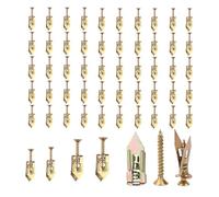 Lot de 100 Chevilles Auto-Perceuses, Kit de 4 Tailles pour Cloisons Sèches, Ancrages Autoperceurs en Acier Zingué, Vis à Plaques de Plâtre, Vis D'expansion, Fixation Rapide et Sans Perçage