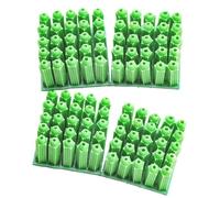 Lot de 100 chevilles en nylon résistant avec grande capacité de charge pour projets de brique en béton - Sans perçage - Vis de fixation murale robustes