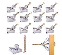 Lot de 100 chevilles et vis pour plaque de plâtre - Tubes d'extension en plastique - Ancrages en forme de papillon - Fixations murales lourdes pour mur TV (50 ancrages + 50 vis)