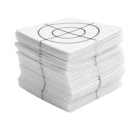 Lot de 100 cibles réfléchissantes en acrylique pour stations totales, 20 x 20 mm à 60 x 60 mm avec plaque arrière en croix pour surveillance de tunnels, ponts et bâtiments